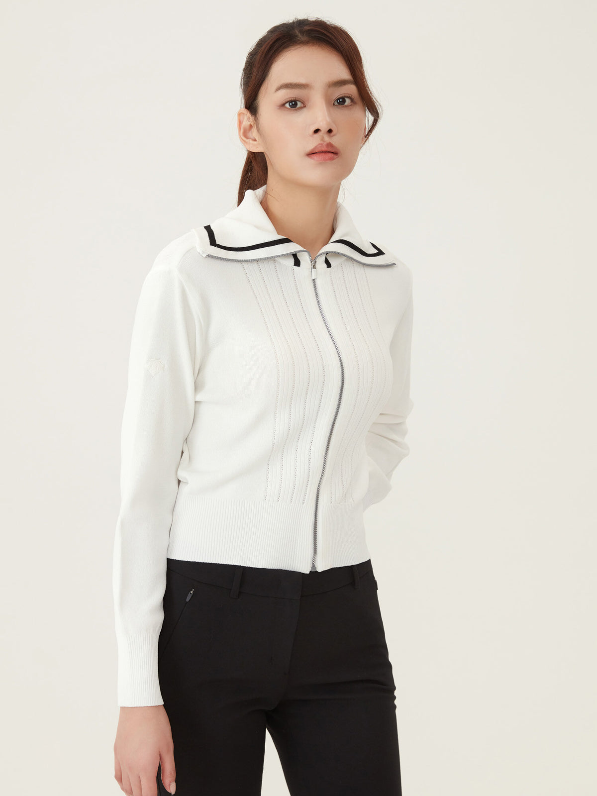 Áo Khoác Golf Nữ Wide Collar Cardigan