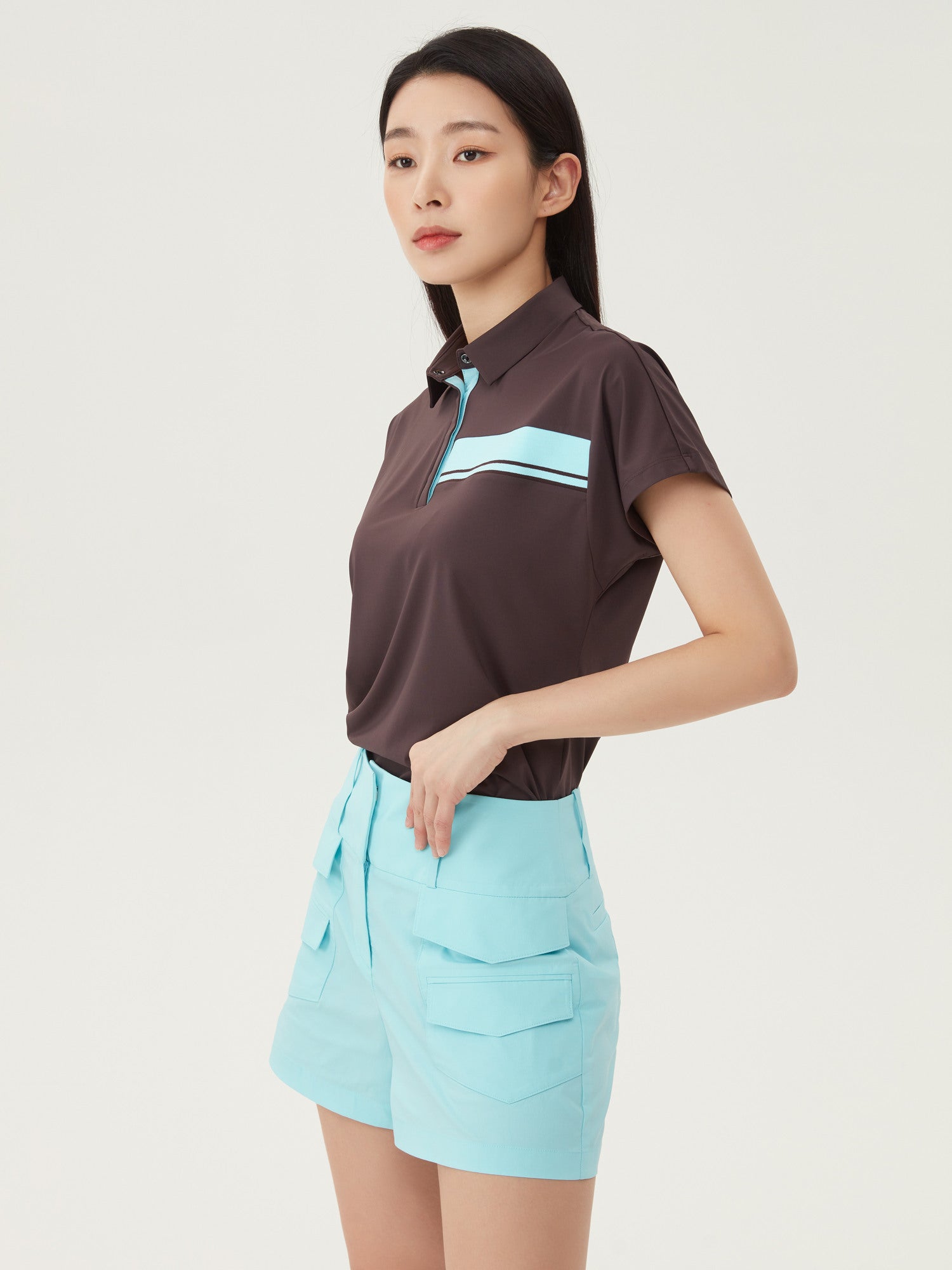 WOMEN'S GOLF PANTS SIDE POCKET HALF PANTS